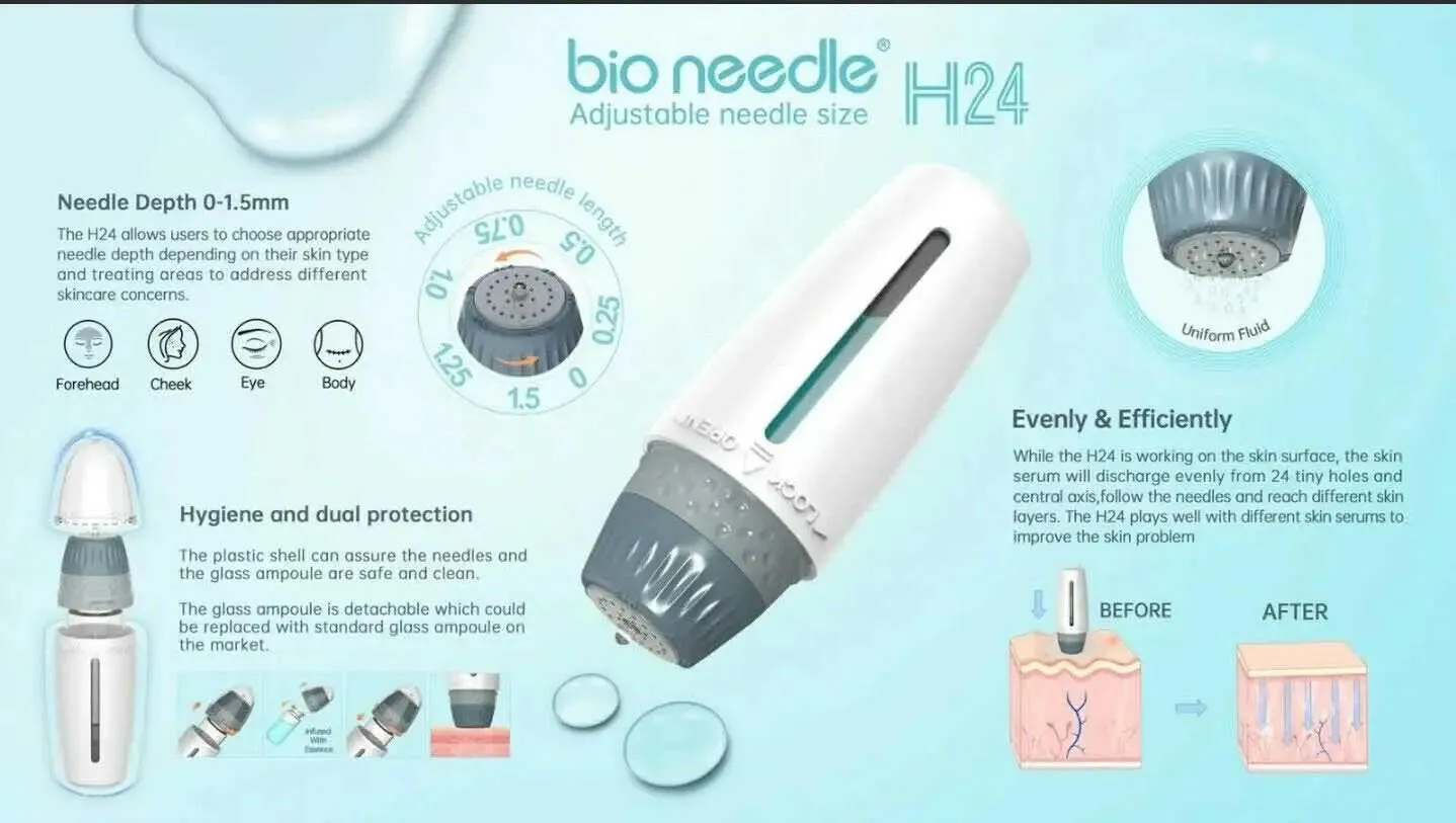 0-1.5mm Adjustable Derma Stamping - Anti-Aging, Acne Scar, Fine Line, Collagen Boost