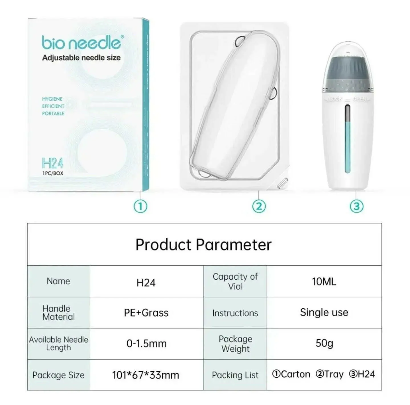 0-1.5mm Adjustable Derma Stamping - Anti-Aging, Acne Scar, Fine Line, Collagen Boost