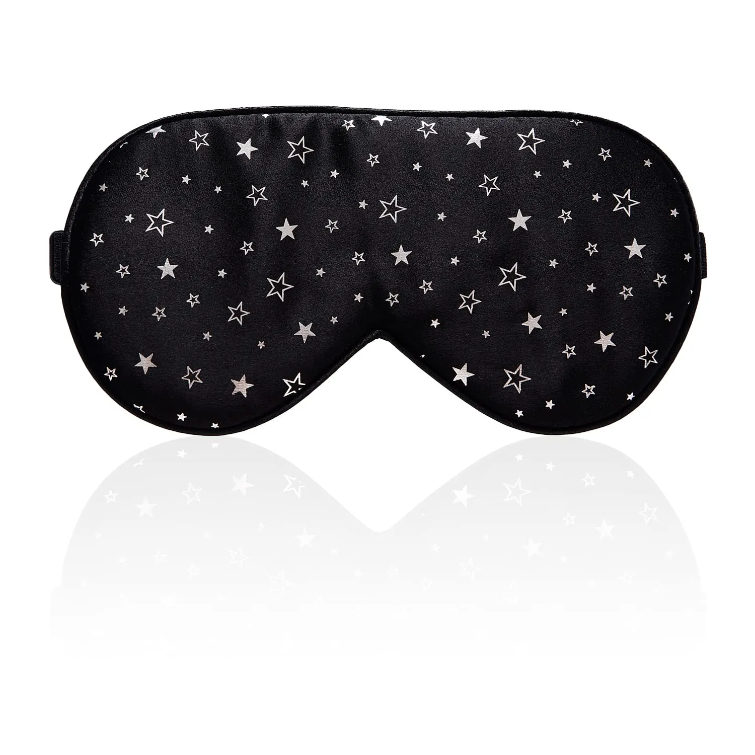 100% Silk Sleep mask with Adjustable Strap,Comfortable and Super Soft Eye mask Ultimate Sleeping aid,blindford Silver Stars Silverstar