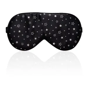 100% Silk Sleep mask with Adjustable Strap,Comfortable and Super Soft Eye mask Ultimate Sleeping aid,blindford Silver Stars Silverstar