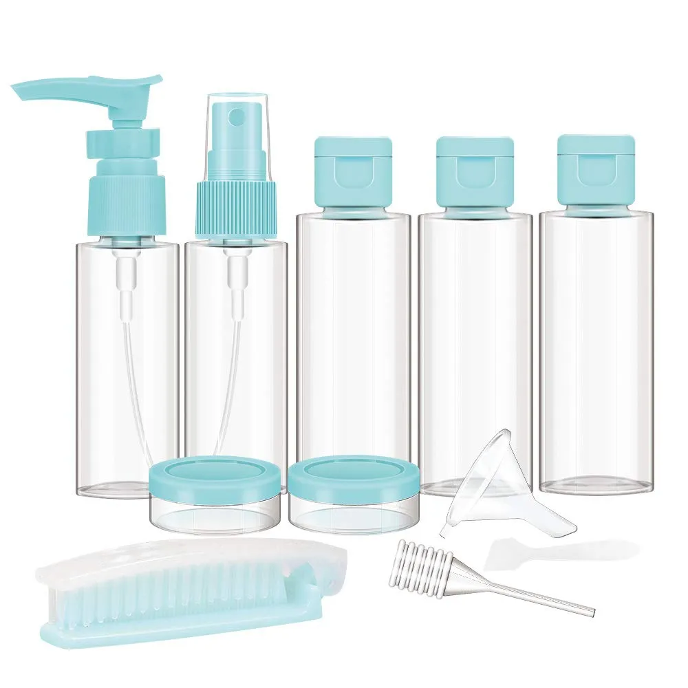 10PCs BPA Free Portable Toiletry Containers Set-Blue(SA2405-173)