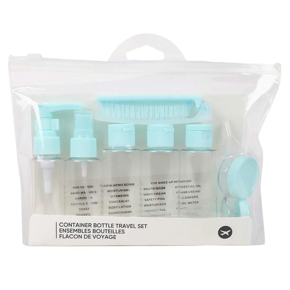 10PCs BPA Free Portable Toiletry Containers Set-Blue(SA2405-173)