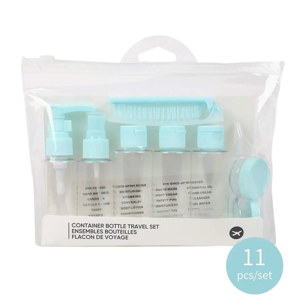 10PCs BPA Free Portable Toiletry Containers Set-Blue(SA2405-173)