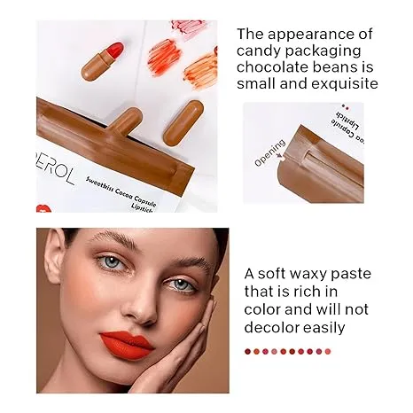 10Pcs Lipstick Set Mini Portable Matte Lip Glaze Waterproof Sweatproof Long Lasting Lip stick