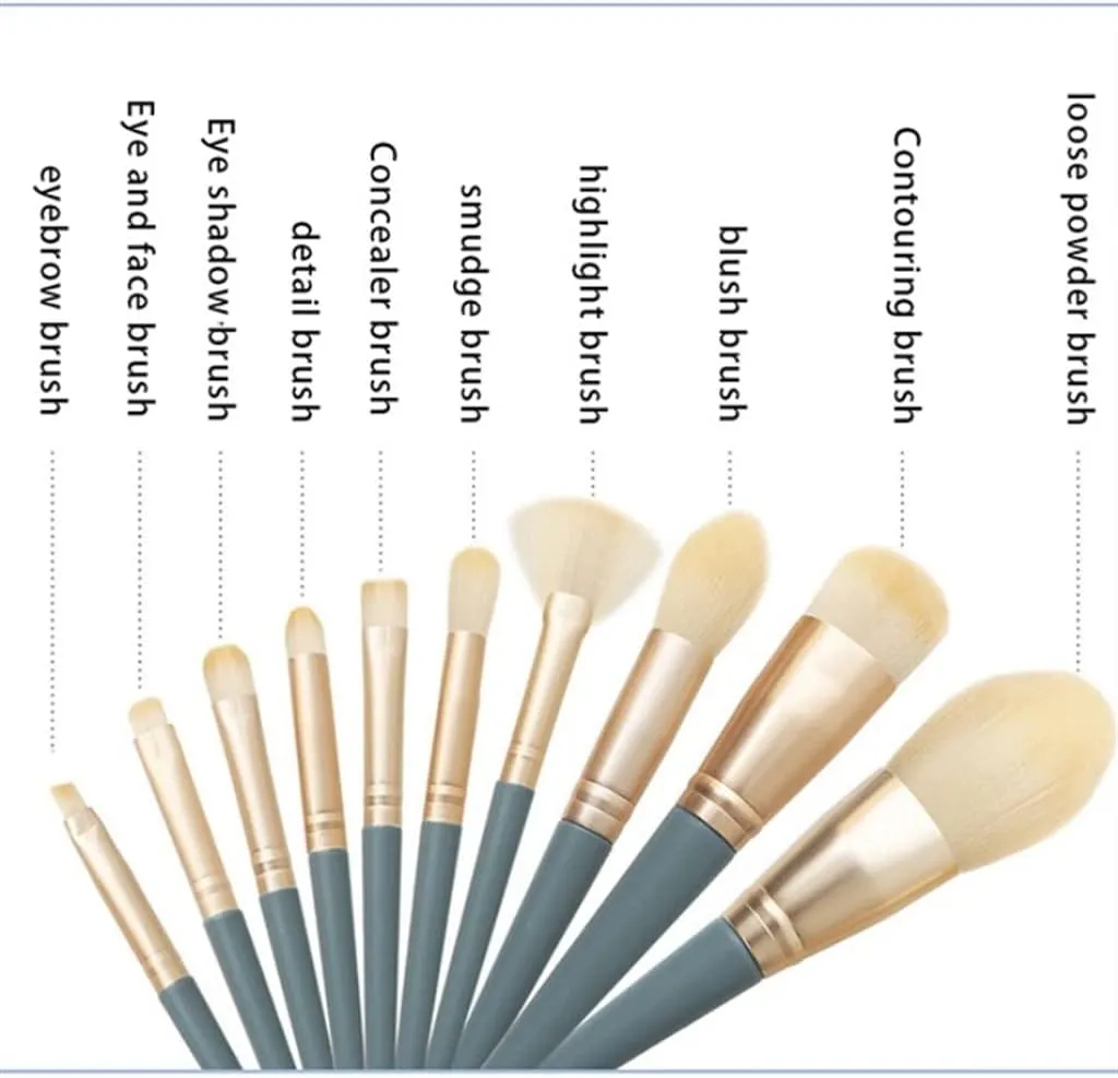 10Pcs Soft Fluffy Makeup Brushes Set For Cosmetics Foundation Blush Powder Eyeshadow