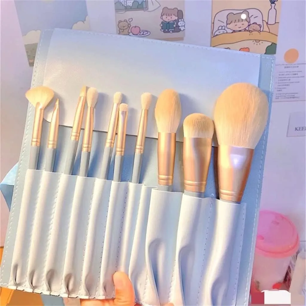 10Pcs Soft Fluffy Makeup Brushes Set For Cosmetics Foundation Blush Powder Eyeshadow