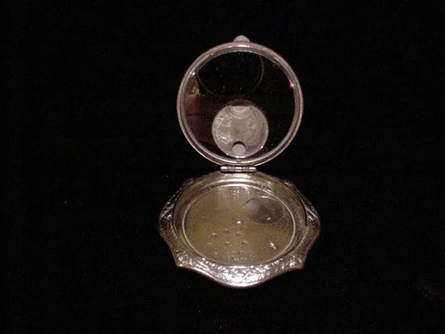 1920's Compact Guilloche Compact Silver Compact Art Deco Compact Powder Compact Mirror Compact Rouge Compact