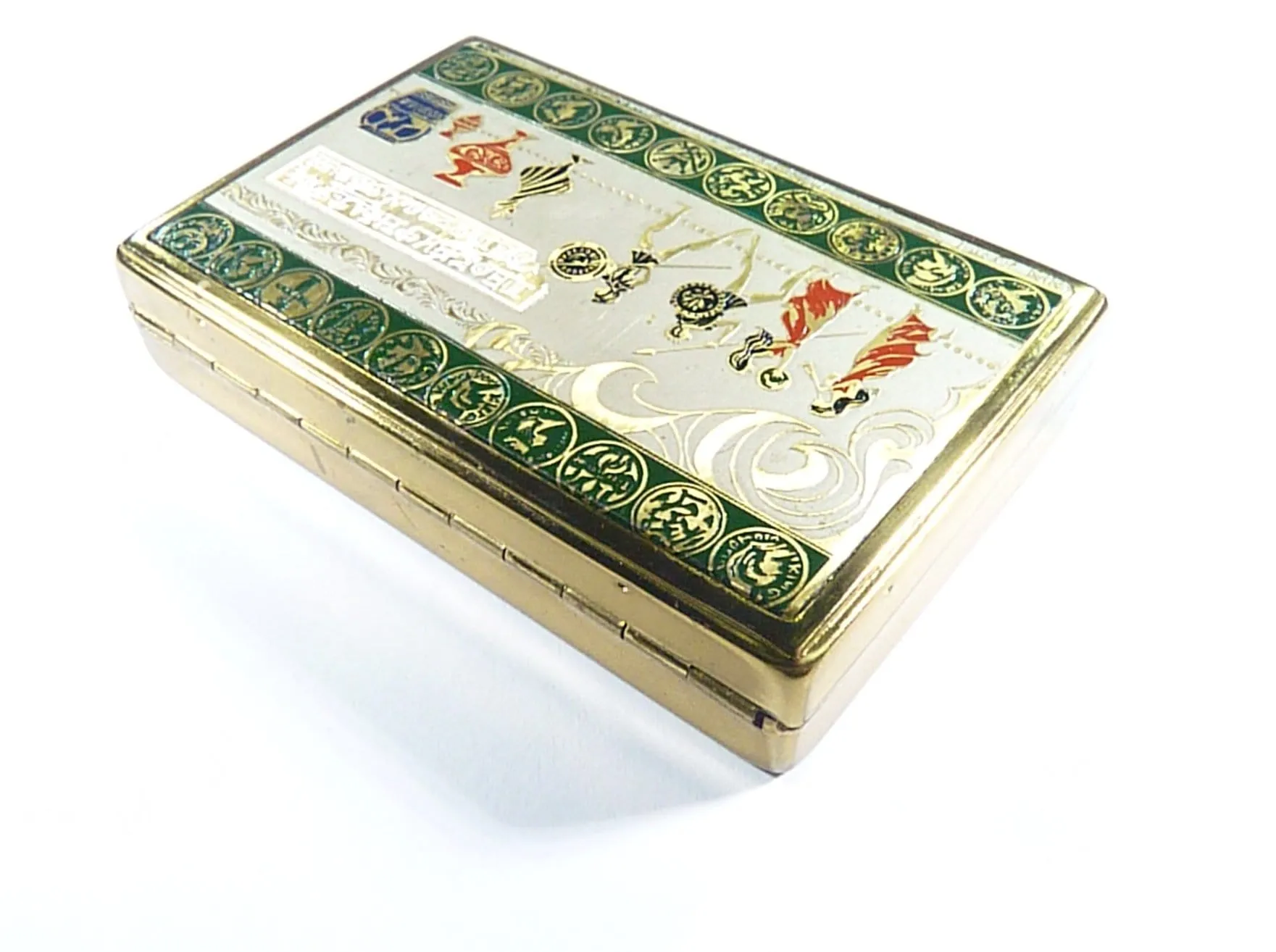 1950s Musical Powder Box Enamelled Scenes From Ancient Greece