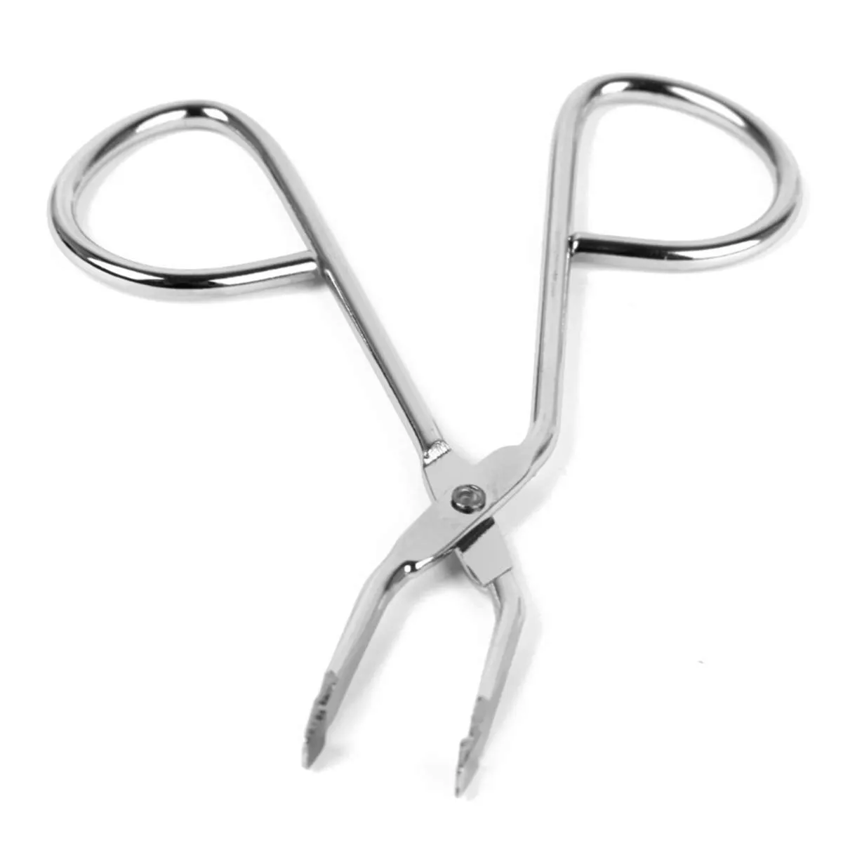 1Pc Eyebrow Tweezers Stainless Steel Tweezers Clip with Scissors Shaped Eyebrow Straignt Tweezers Clip Flat Tip Tweezers for Hair Plucker (Silver)
