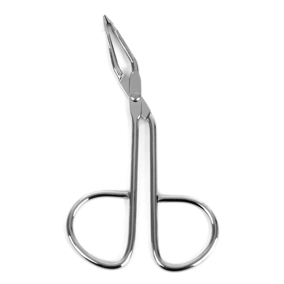 1Pc Eyebrow Tweezers Stainless Steel Tweezers Clip with Scissors Shaped Eyebrow Straignt Tweezers Clip Flat Tip Tweezers for Hair Plucker (Silver)
