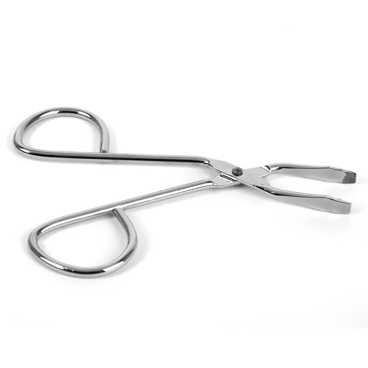 1Pc Eyebrow Tweezers Stainless Steel Tweezers Clip with Scissors Shaped Eyebrow Straignt Tweezers Clip Flat Tip Tweezers for Hair Plucker (Silver)