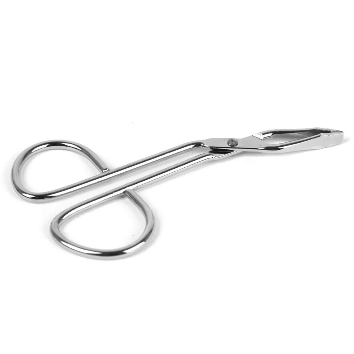 1Pc Eyebrow Tweezers Stainless Steel Tweezers Clip with Scissors Shaped Eyebrow Straignt Tweezers Clip Flat Tip Tweezers for Hair Plucker (Silver)