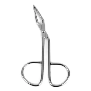 1Pc Eyebrow Tweezers Stainless Steel Tweezers Clip with Scissors Shaped Eyebrow Straignt Tweezers Clip Flat Tip Tweezers for Hair Plucker (Silver)