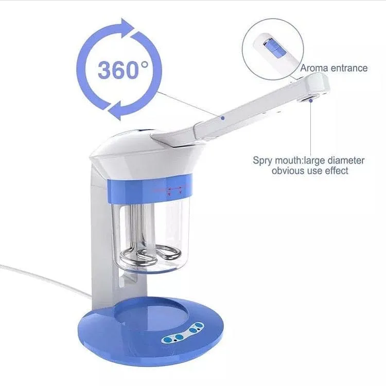 2 In 1 Facial Sauna Ozone And Steam, Professional Aromatherapy Facial Steamer, Nano Iconic Steaming Machine