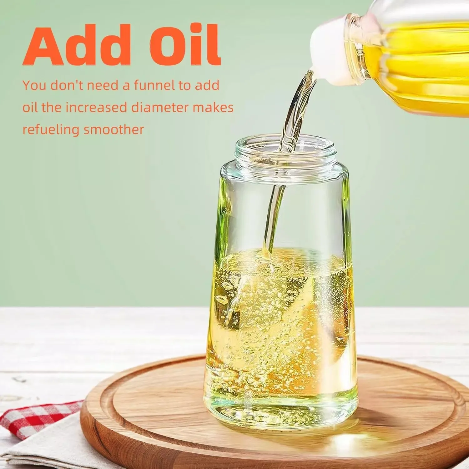 2 in 1 Oil Dispenser And Oil Spray  Bottles- 16Oz