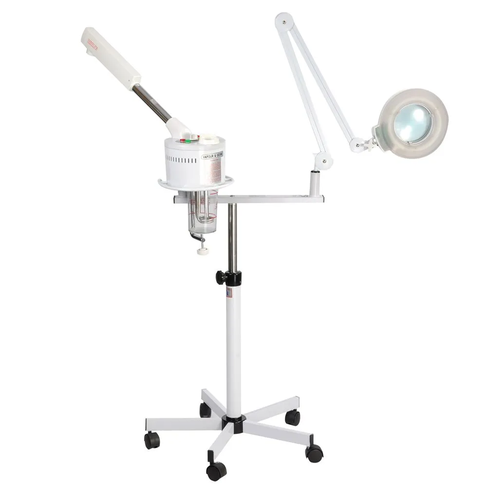 2 in 1 Salon Spa Ozone Facial Steamer w/ Magnification Lamp