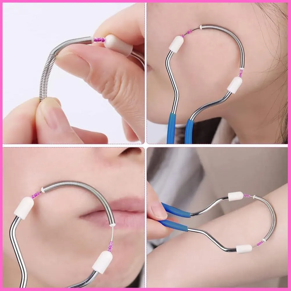 2 pieces facial epilator, facial epilator manual, feather facial epilator, feather eyebrow, facial epilator, feather hair blow face, feather facial epilator