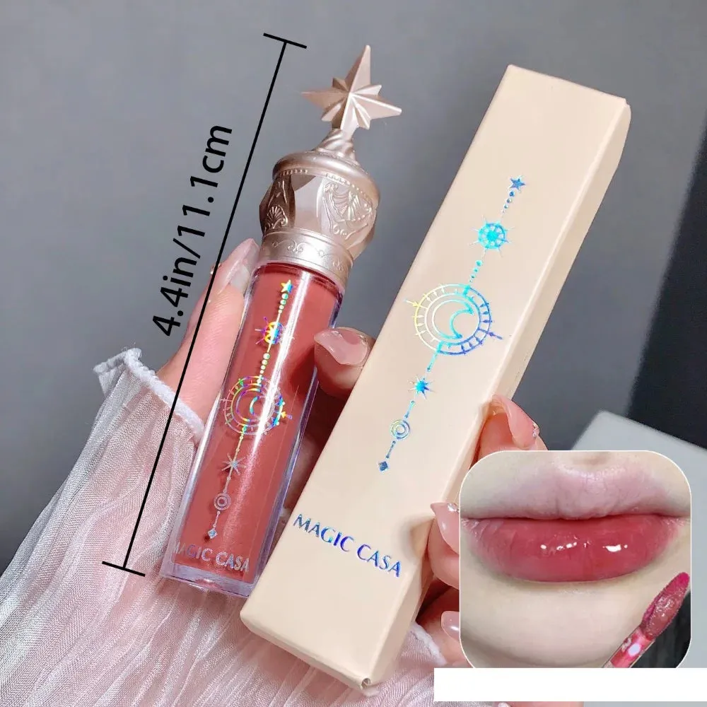 2024 New Moisturizing Lip Stain & Mirror Lip Gloss Set - Glass Glow Matte Lip Tint Lipstick