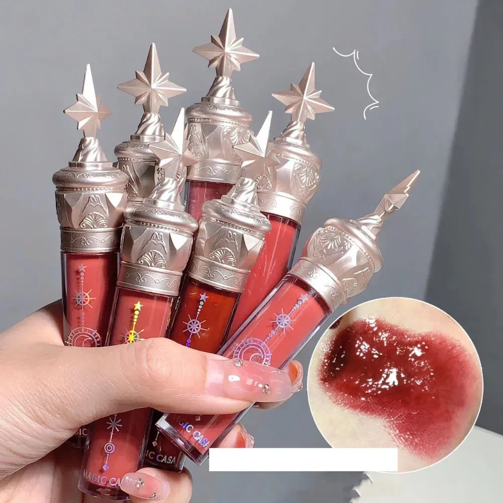 2024 New Moisturizing Lip Stain & Mirror Lip Gloss Set - Glass Glow Matte Lip Tint Lipstick