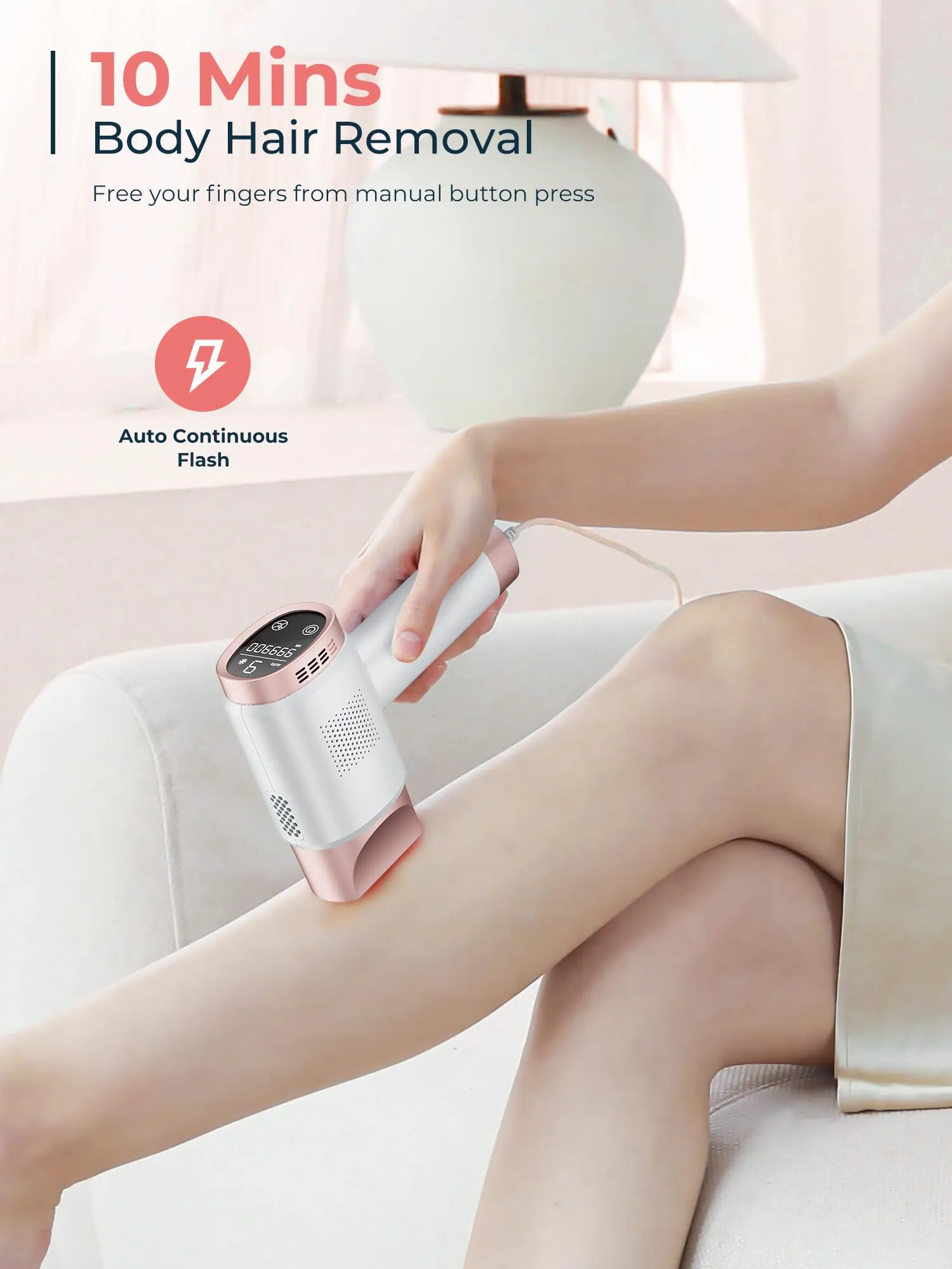 21J Ice Cooling IPL Device Hair Removal, Laser Hair Removal with 3 Functions HR/SC/RA, 9 Energy Levels, IPL Laser Hair Remover for Women Men, Face Bikini Arm Leg
