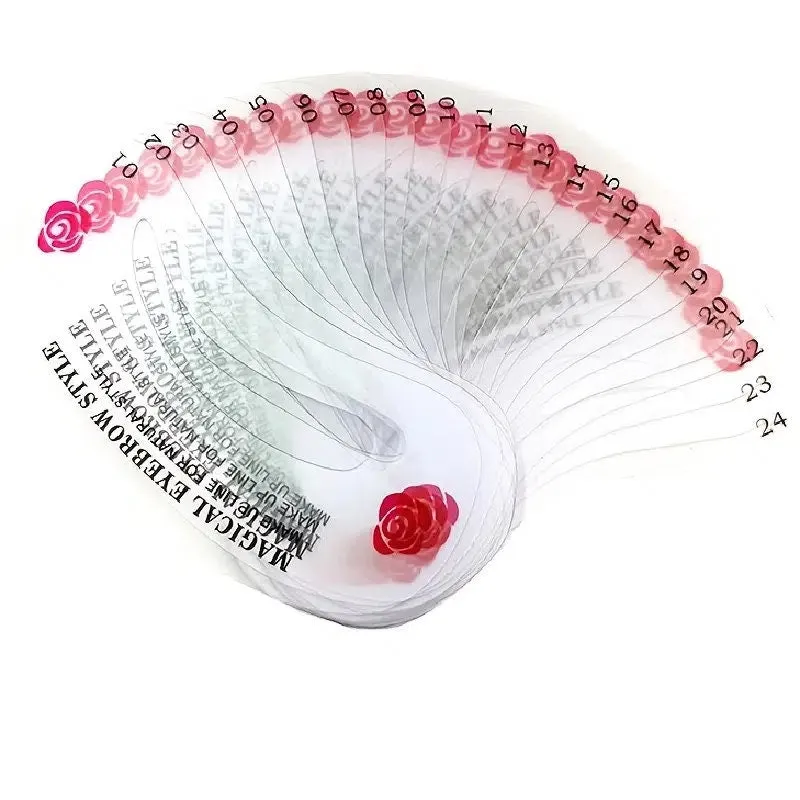 24 Styles Card Eyebrow Stencil Grooming Shaper Template Makeup Tools Eyebrow Shaper Cosmetic Tool For Women Accessories