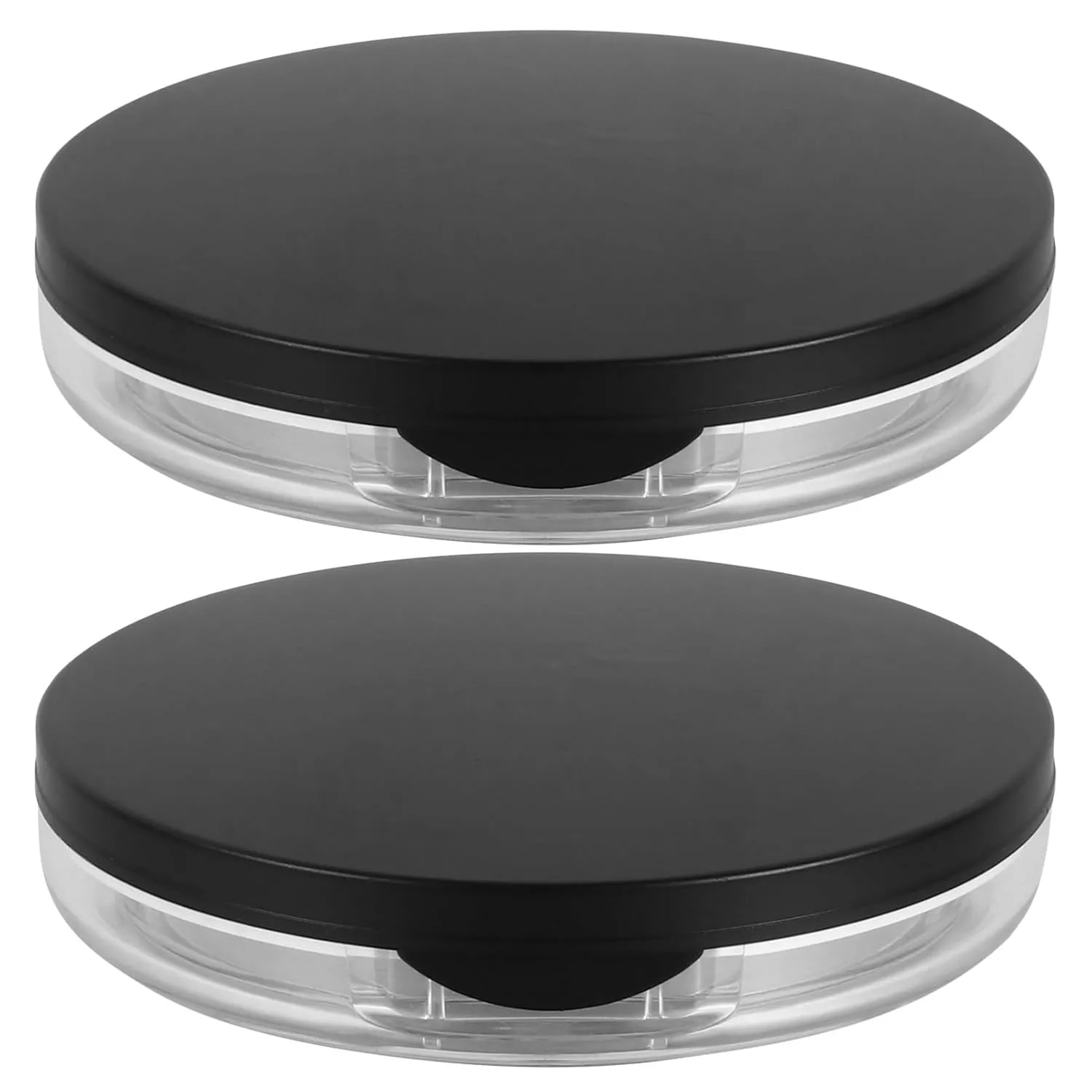2pcs Empty Powder Cases Portable Makeup Powder Container with Puff for Loose for Creams Samples and Crafts Lightweight and Easy to Carry