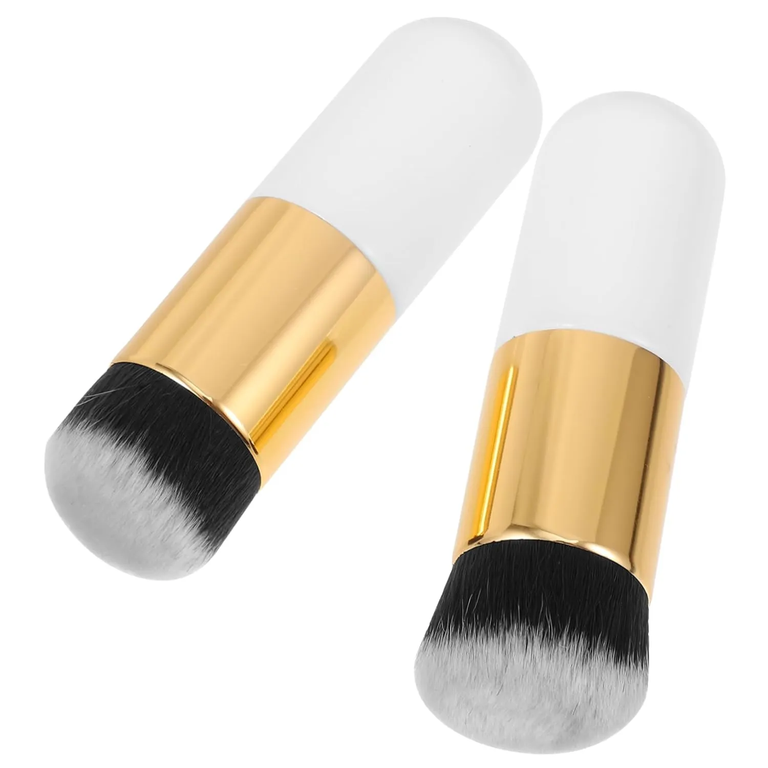 2Pcs Fluffy Synthetic Hair Makeup Brush for Loose Powder and Foundation Ergonomic Design for Blush Application Chic Cosmetic Tool for Women