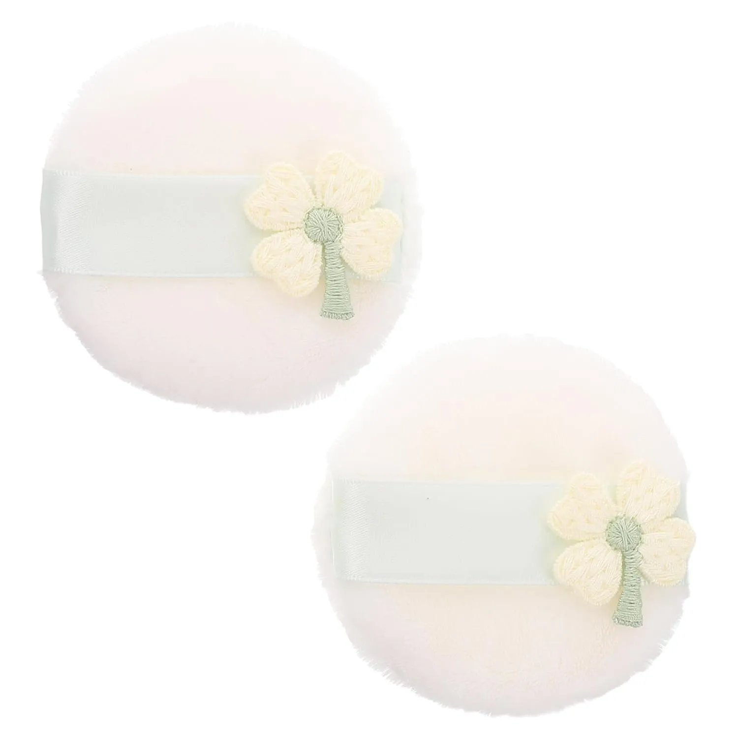 2pcs Large Soft Powder Puff Fluffy Makeup Applicator for Liquid Loose Foundation Washable Reusable Professional Dusting Tool for Application and Easy Maintenance