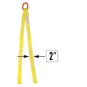 2"x10' (2 ply) Double Leg Nylon Sling w/ Master Link & Sewn Loop