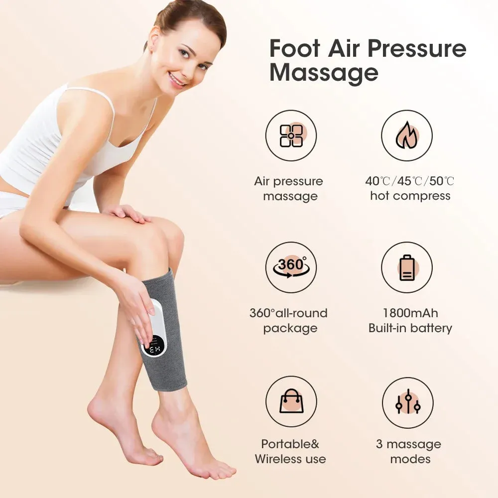 360° Leg Massager Air Pressure Calf Massager 3 Mode Foot Leg Muscle Relaxation Promote Blood Circulation Relieve Pain Massage