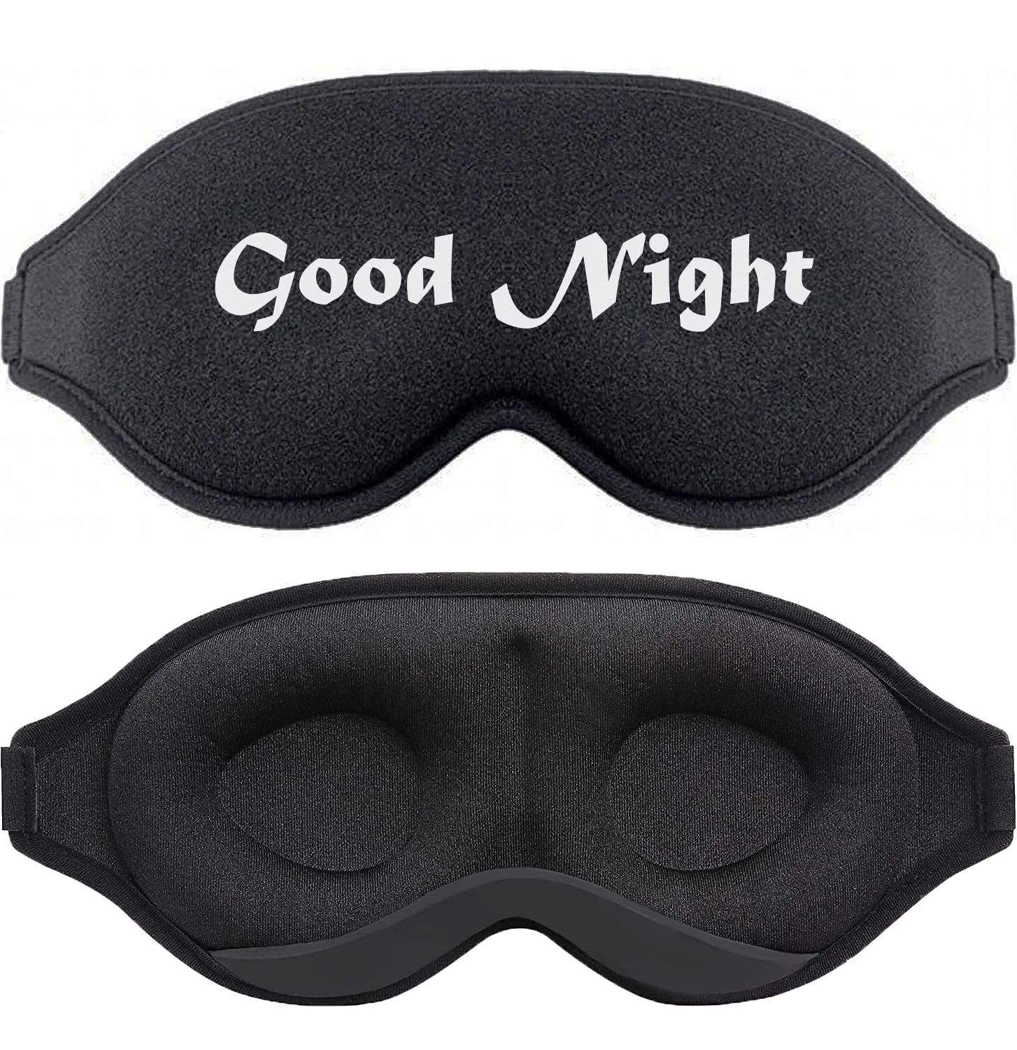 3D Sleep Mask - Eye Mask for Sleeping with 100% Blackout Design, Funny Sleep Mask 3D Sleeping Mask for Women Men (Good Night)