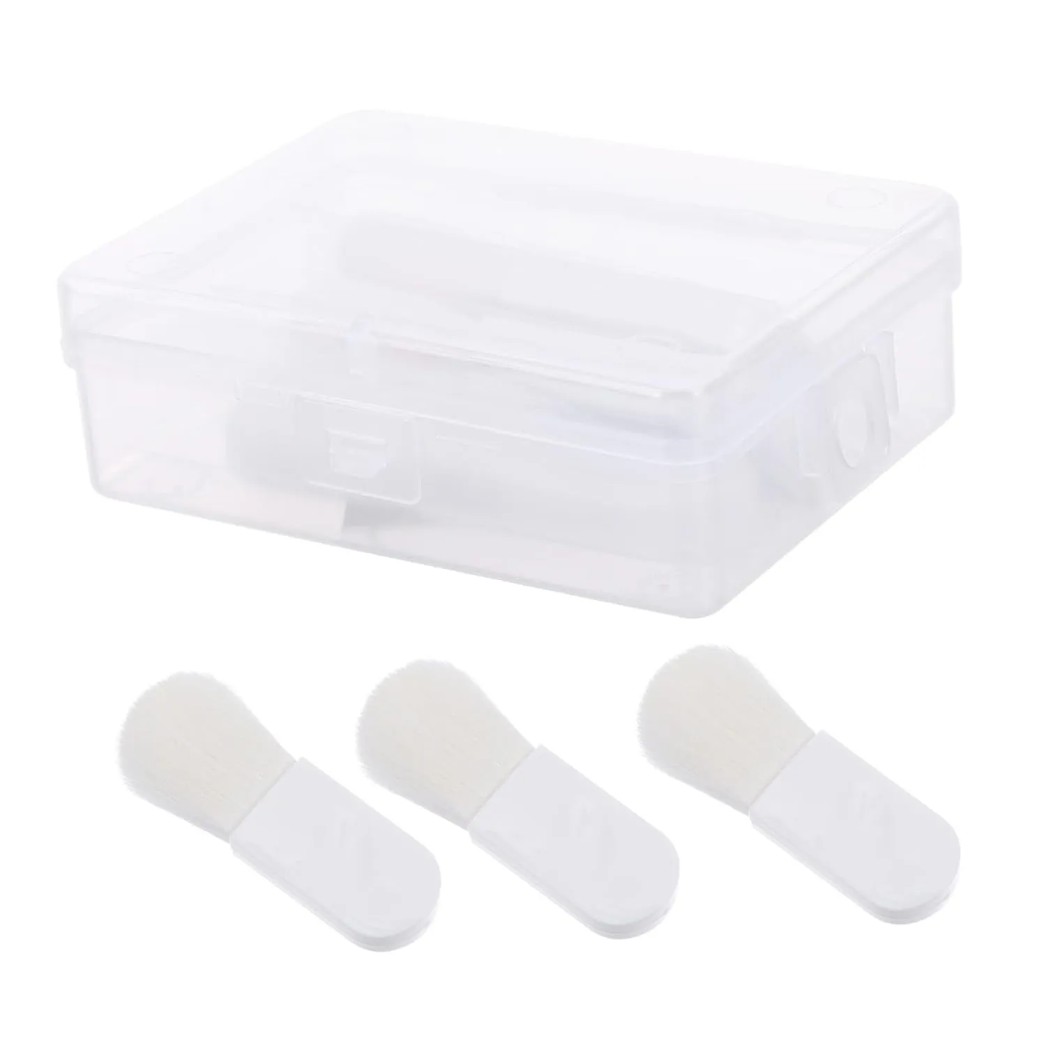 3pcs Mini Blush Brush Soft Synthetic Bristles Travel-friendly Makeup Brushes for Liquid and Powder Products Includes Storage Box Beauty Tool for Women and Girls