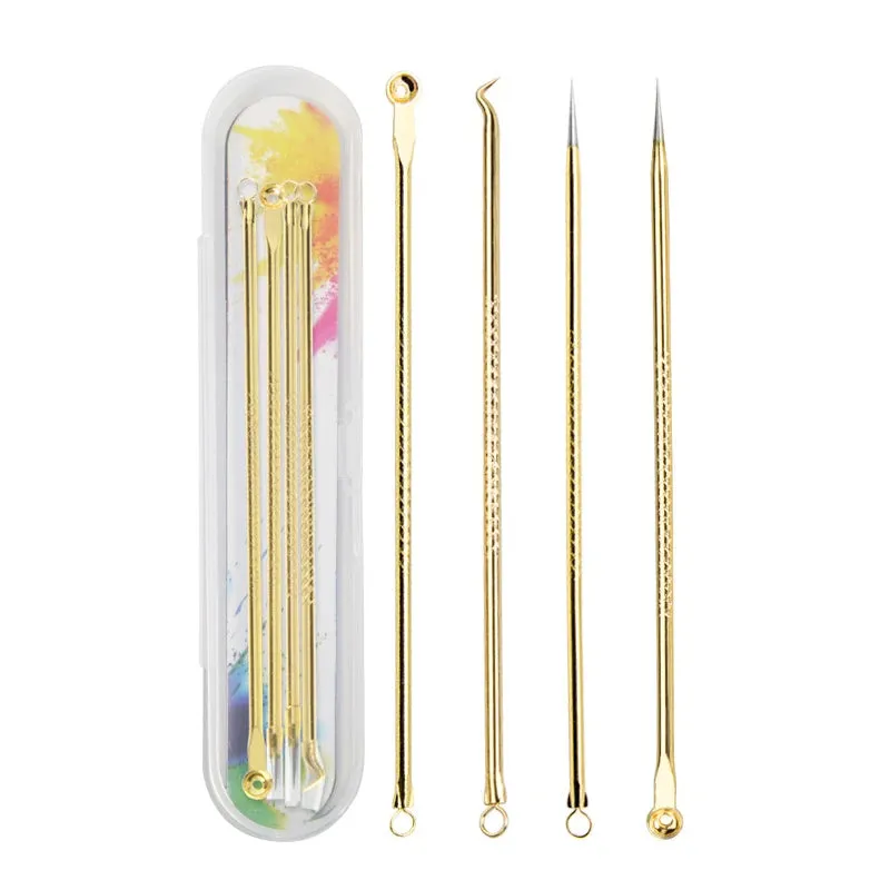 4 pcs Blackhead Remover/Pimple Comedone Extractor Tool Set