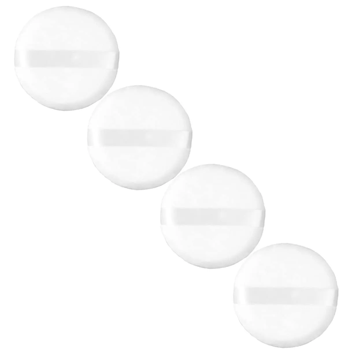 4pcs Large Round Plush Makeup Powder Puff Skin-friendly Washable Tools for Loose Powder Application Easy to Use and Quick Drying