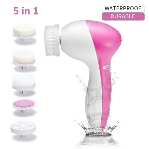 5 in 1 Electric Facial Cleanser Wash Face Cleaning Machine Skin Pore Cleaner Body Cleansing Massage Beauty Massager Clean Tools