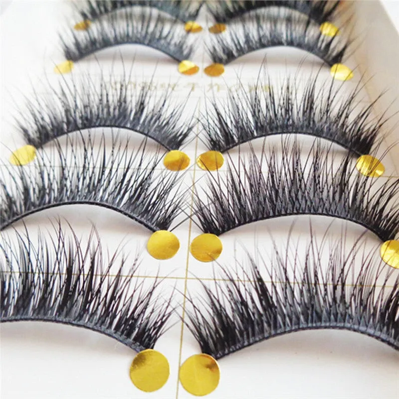 5 Pairs of Crossover Design Thick Makeup Eye Lashes False Eyelashes