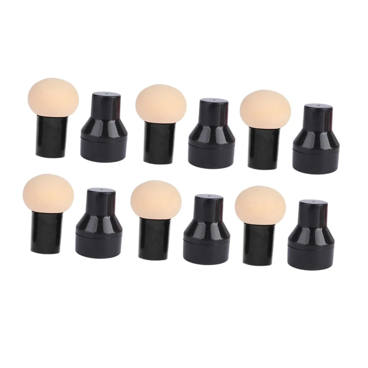 6pcs Mushroom Beauty Puff Dry Wet Makeup Sponges for Foundation and Loose Powder Application for Home and Salon Use Washable and Safe for Women