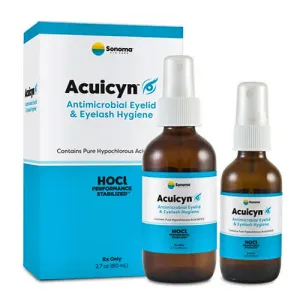 Acuicyn Antimicrobial Eyelid & Eyelash Hygiene with Pure Hypochlorous Acid (HOCl) 0.01%