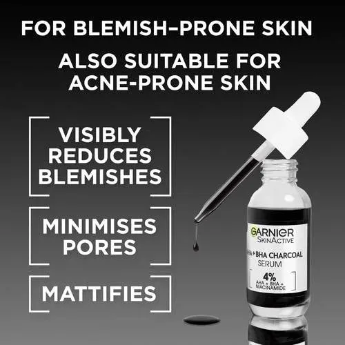 AHA   BHA   Charcoal Anti Blemish Serum 30ml