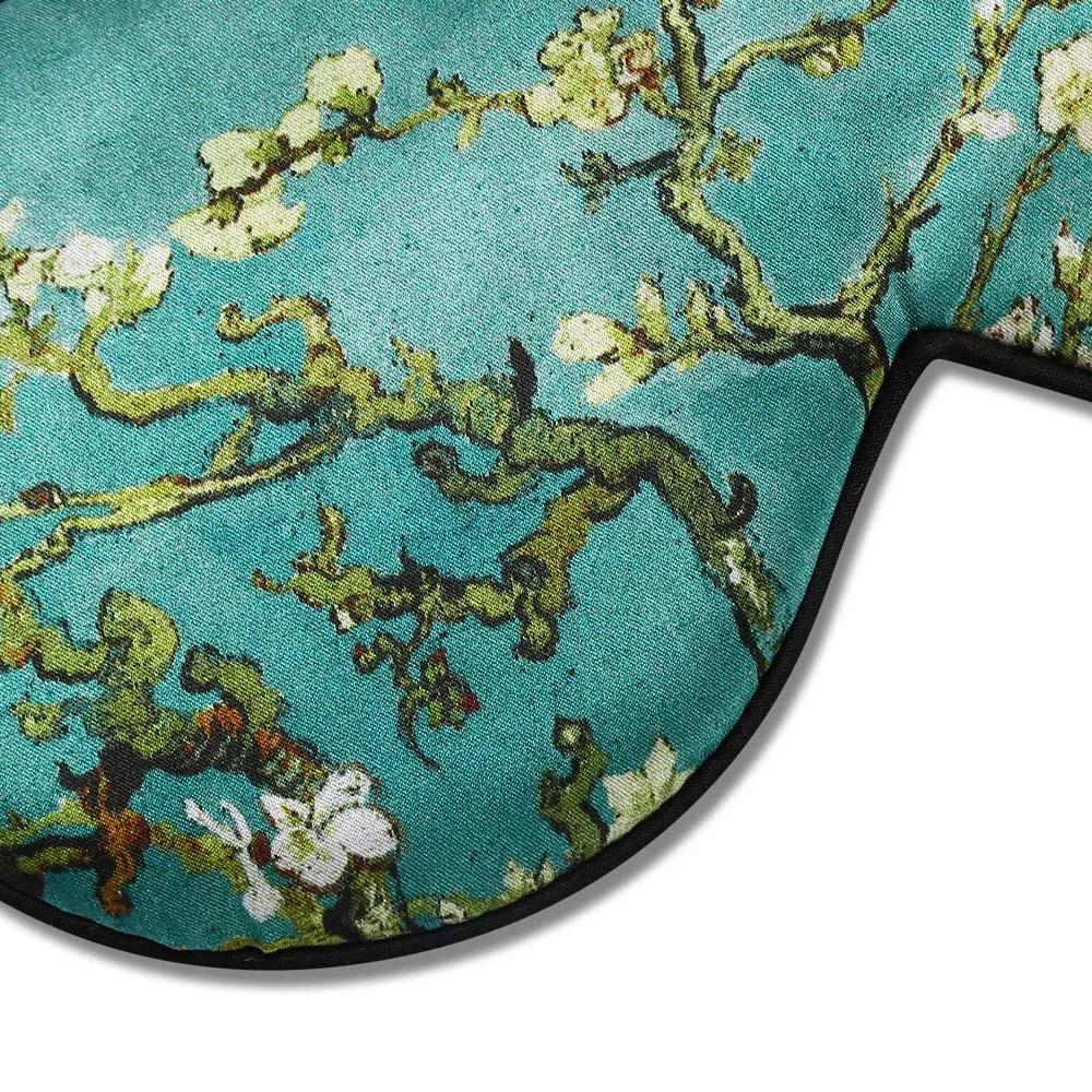 ALASKA BEAR - Natural Silk Sleep Masks & Blindfold, Super-Smooth Eye mask for Sleeping (One Strap, Almond Blossom)