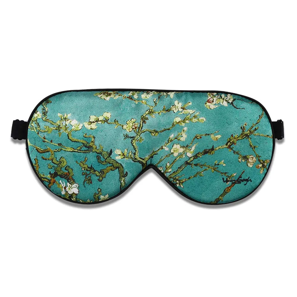 ALASKA BEAR - Natural Silk Sleep Masks & Blindfold, Super-Smooth Eye mask for Sleeping (One Strap, Almond Blossom)