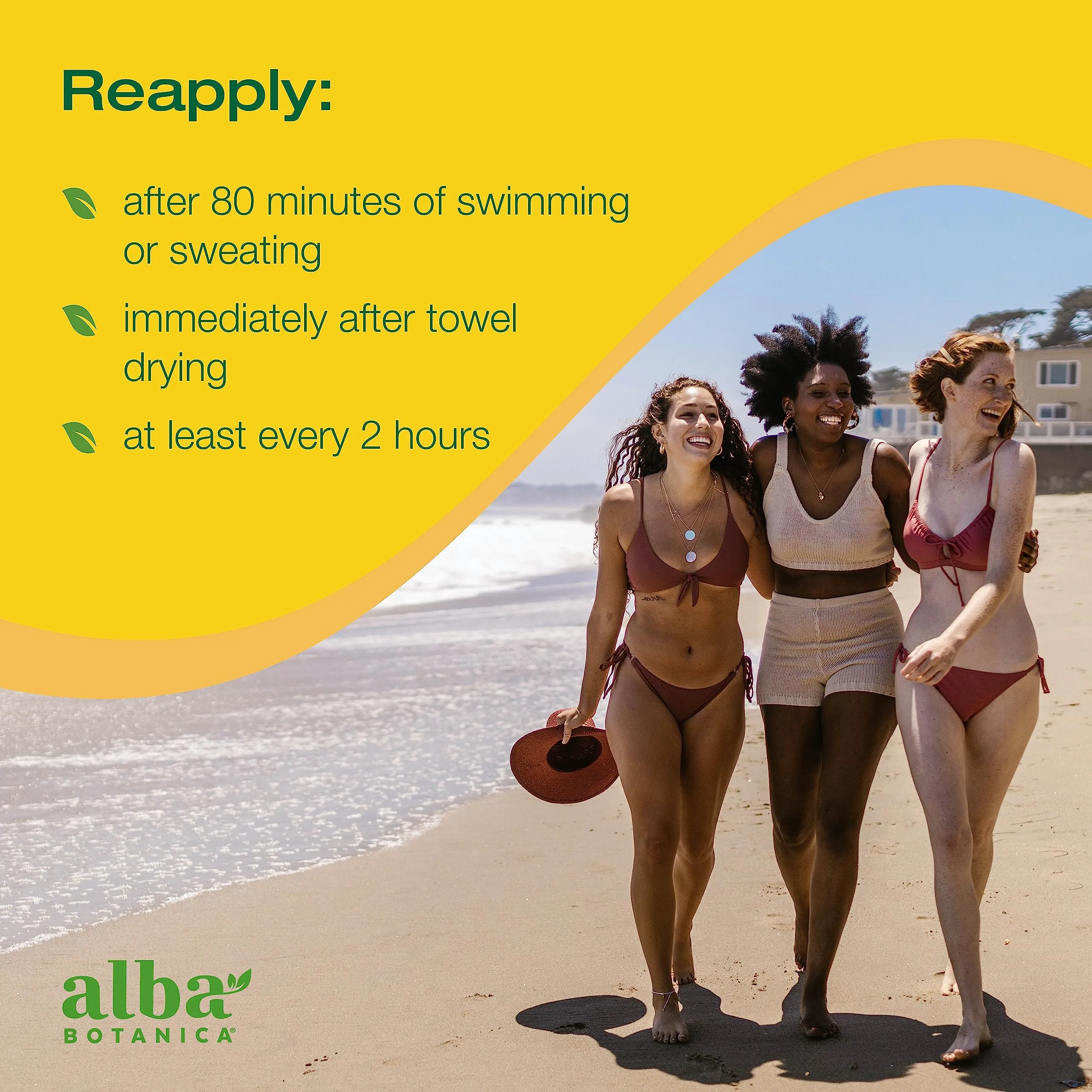 Alba Botanica Sensitive Sunscreen Spray for Face and Body, Fragrance-Free, Broad Spectrum SPF 50, Water Resistant, 5 fl. oz. Bottle (Pack of 2)