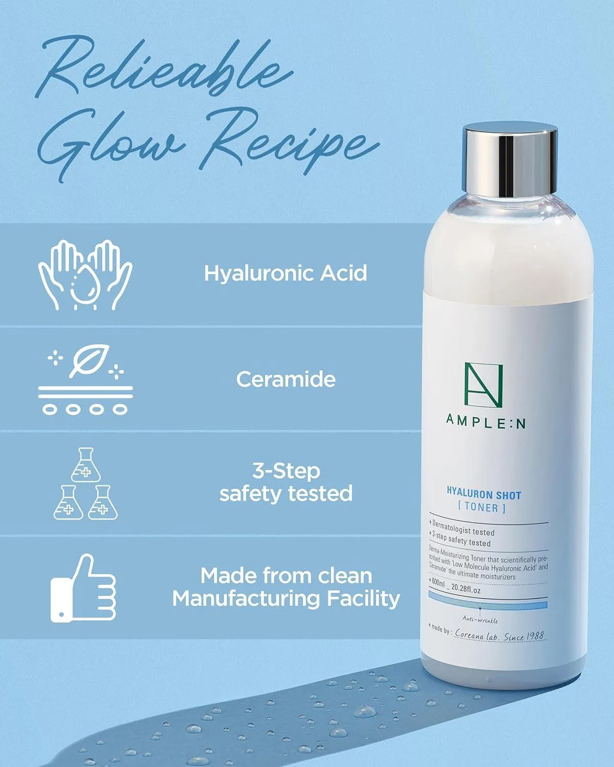 [AMPLE:N] Hyaluron Shot Toner 600ml