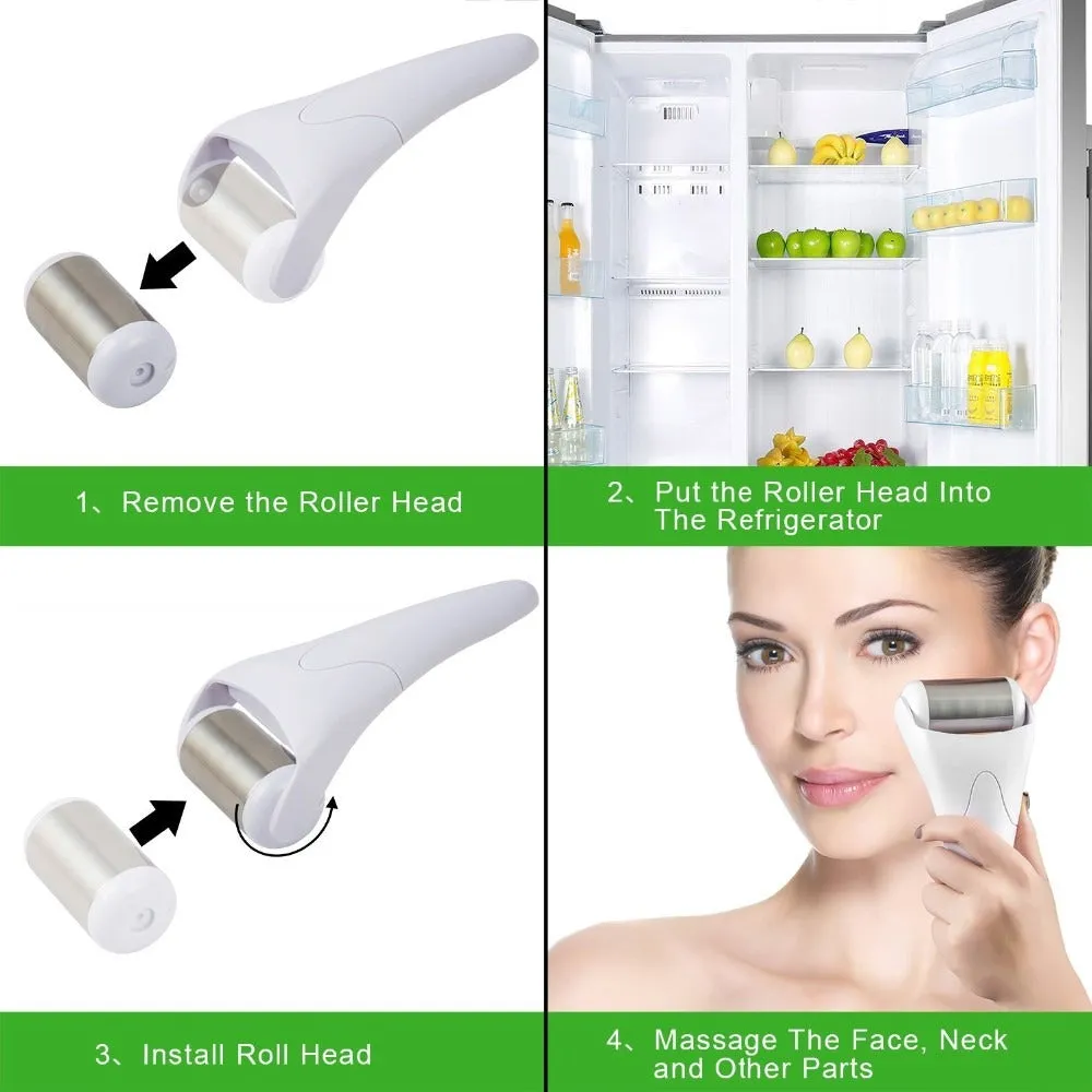 Anti Wrinkle Machine Puffiness Migraine Pain Relief facial ice roller derma roller ice roller for face(Bulk 3 Sets)