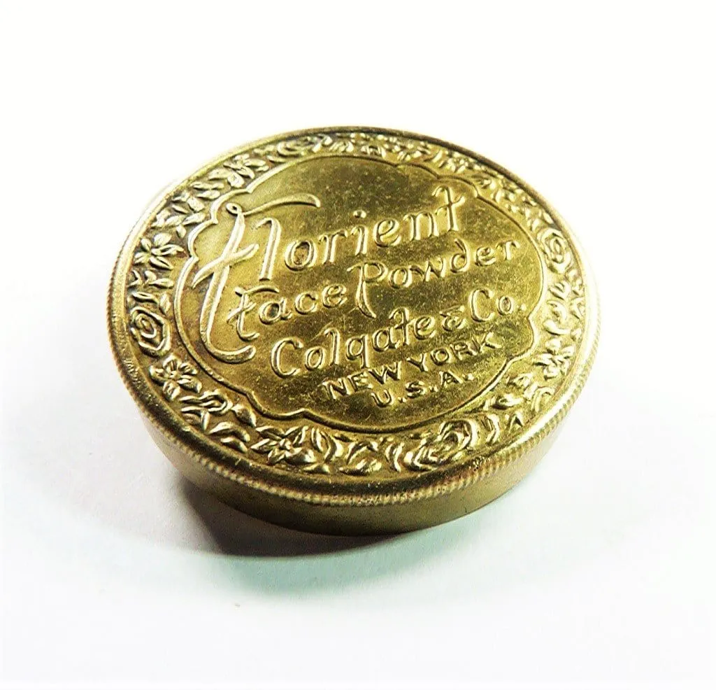 Antique Art Nouveau Colgate & Co Florient Face Powder Tin 1912 Film Prop