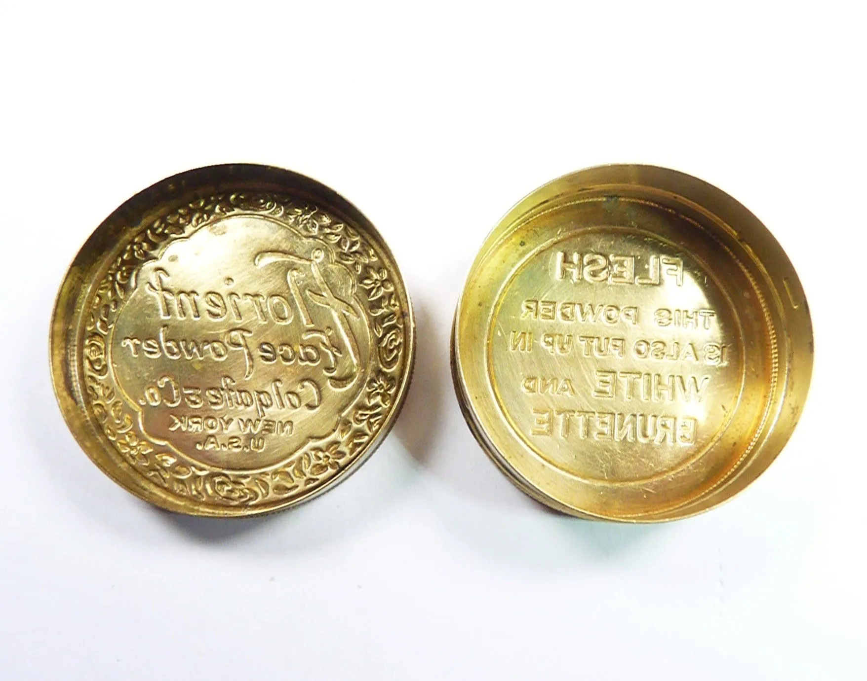 Antique Art Nouveau Colgate & Co Florient Face Powder Tin 1912 Film Prop