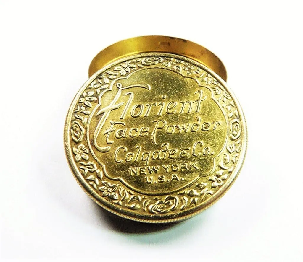 Antique Art Nouveau Colgate & Co Florient Face Powder Tin 1912 Film Prop