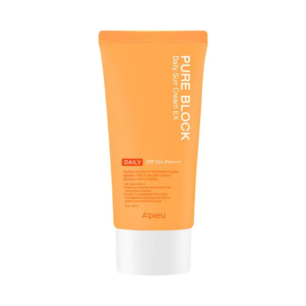 A'PIEU Pure Block Daily Sun Cream EX SPF50/PA    واقي شمس من ايبيو