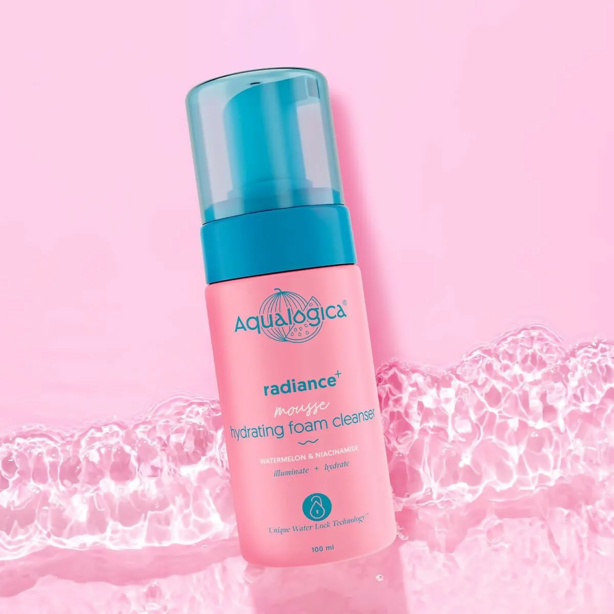 Aqualogica Radiance  Mousse Hydrating Foam Cleanser, Reduces Spots & Acne Marks