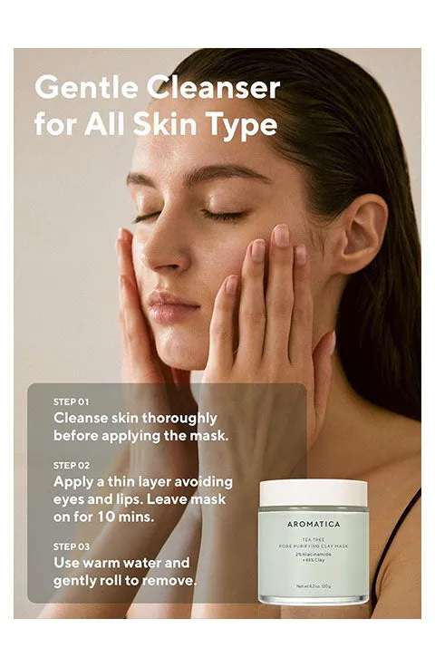[AROMATICA] Tea tree Pore Purifying Clay Mask (120Ml / 4.2fl.oz)